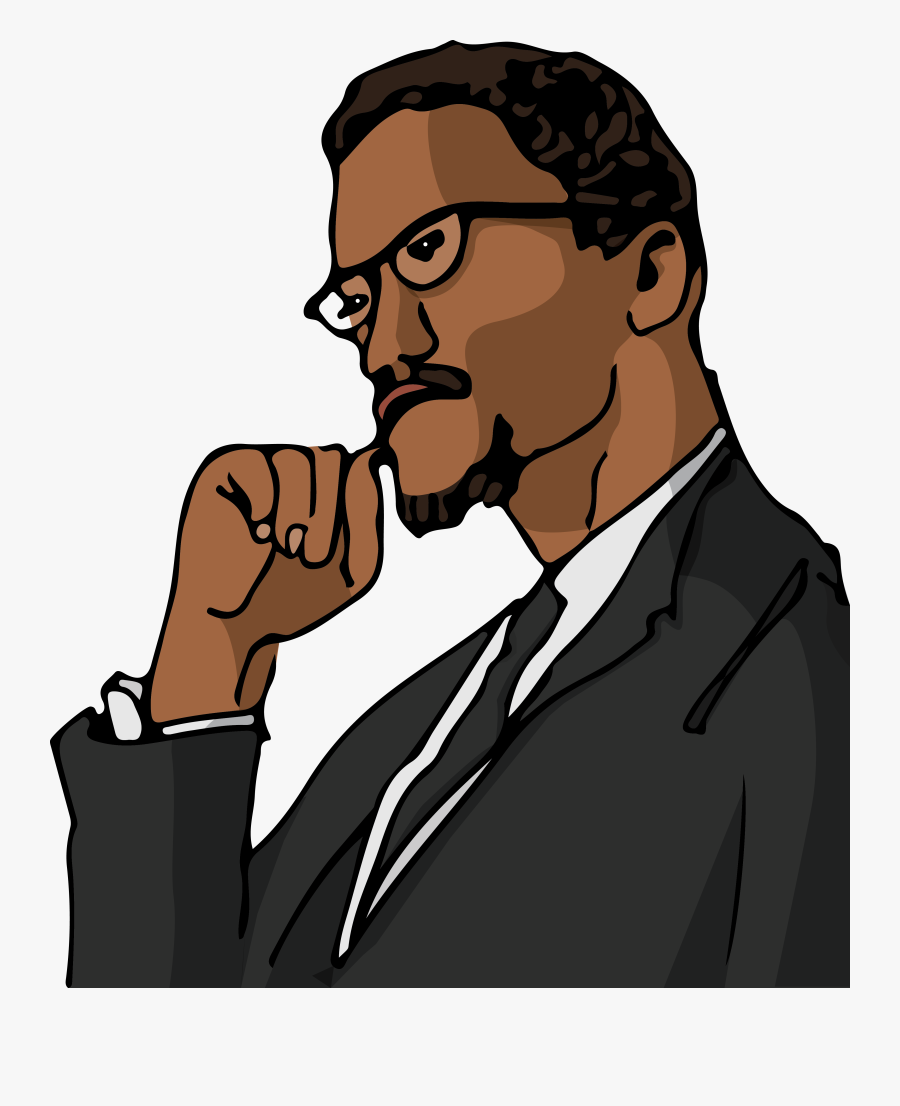 Malcolm X Drawing Cartoon , Free Transparent Clipart.