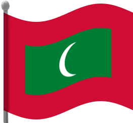 maldives flag waving.