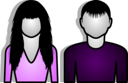 Male And Female Abstract Clipart.