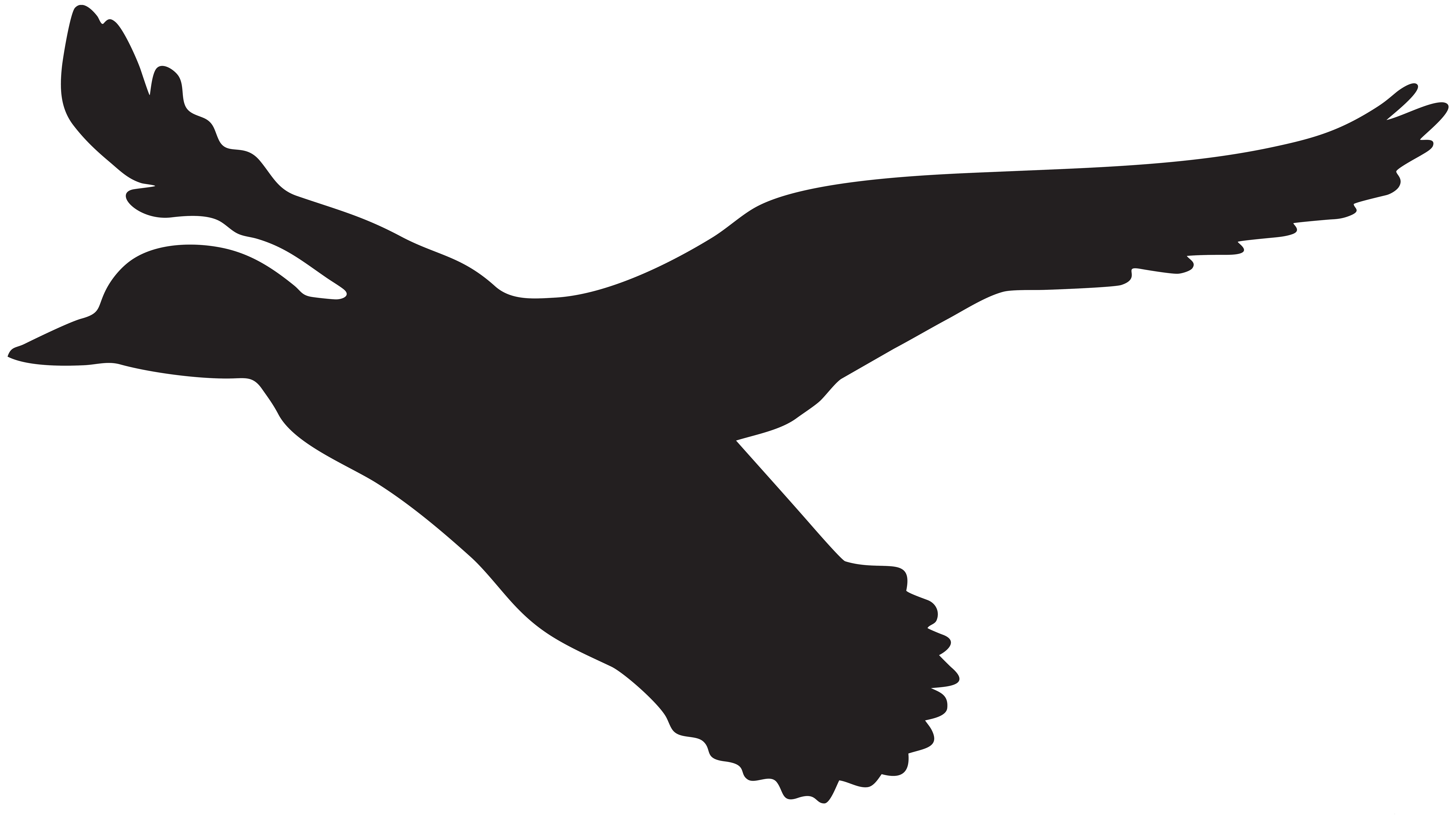 Duck Mallard Silhouette Clip art.