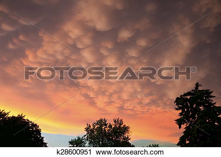 Stock Photography of Mammatus Clouds k28600951.