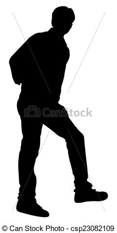 Vector Clipart of Standing Man Pose.