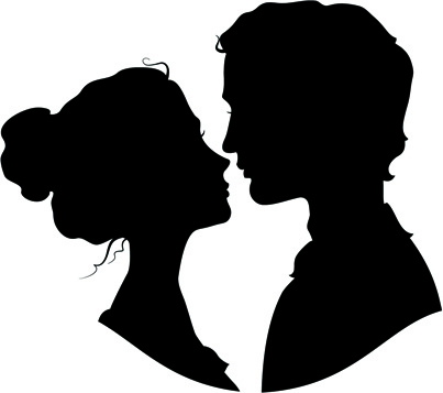 Creative man and woman silhouettes vector set Free vector in.