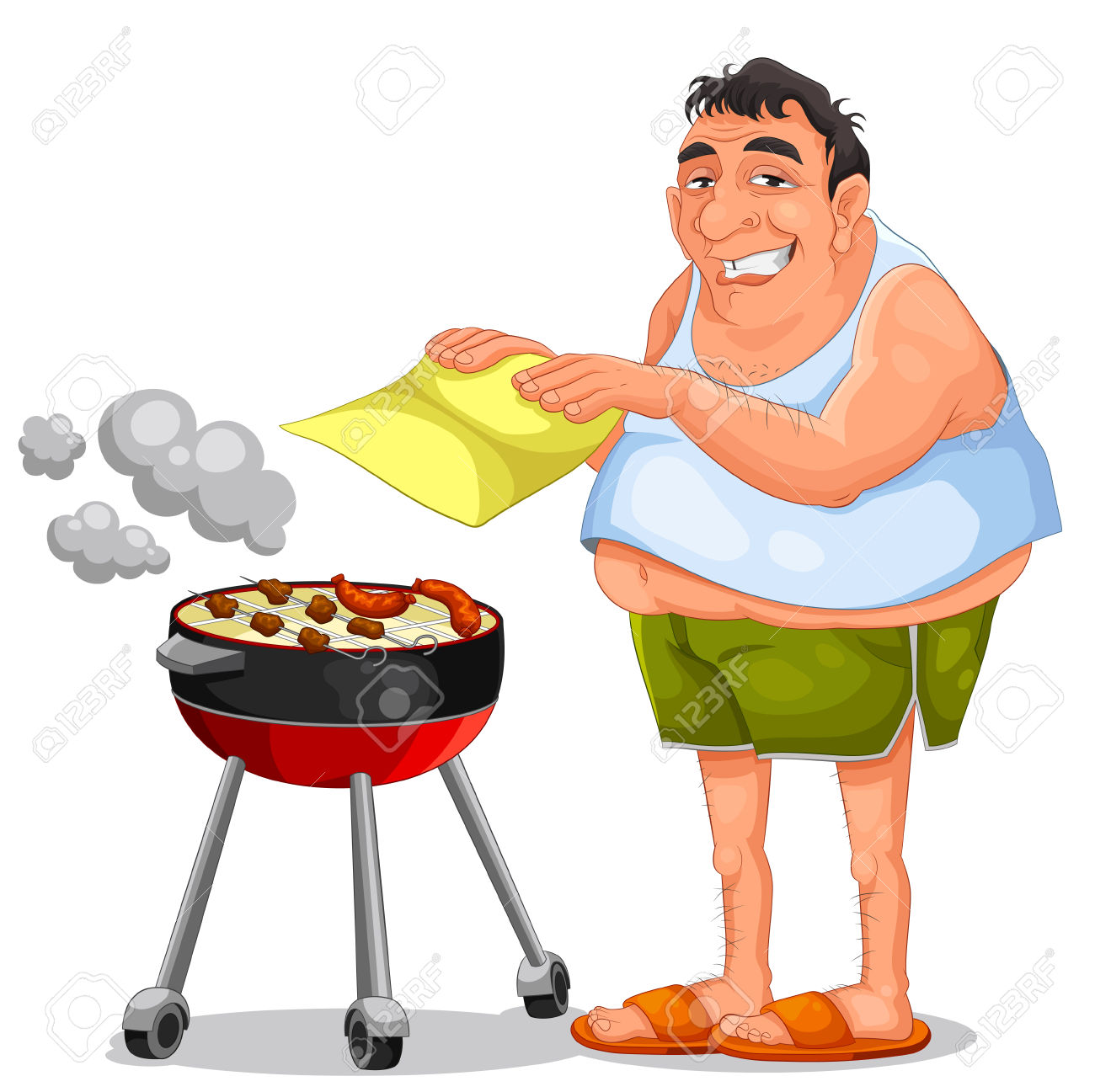 1,051 Man Grilling Stock Illustrations, Cliparts And Royalty Free.
