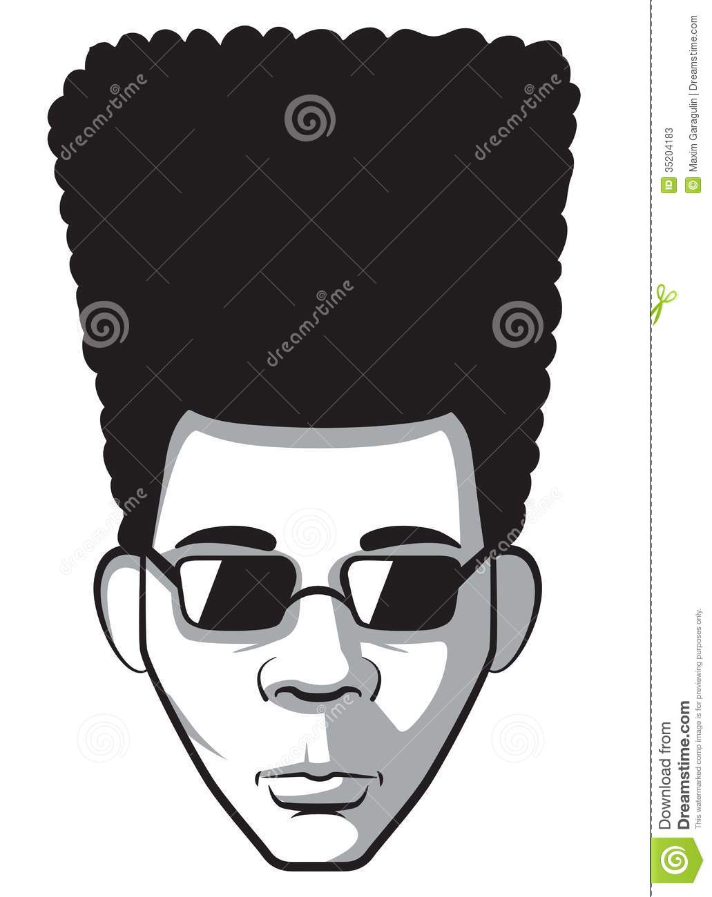 Afro Man Clipart.