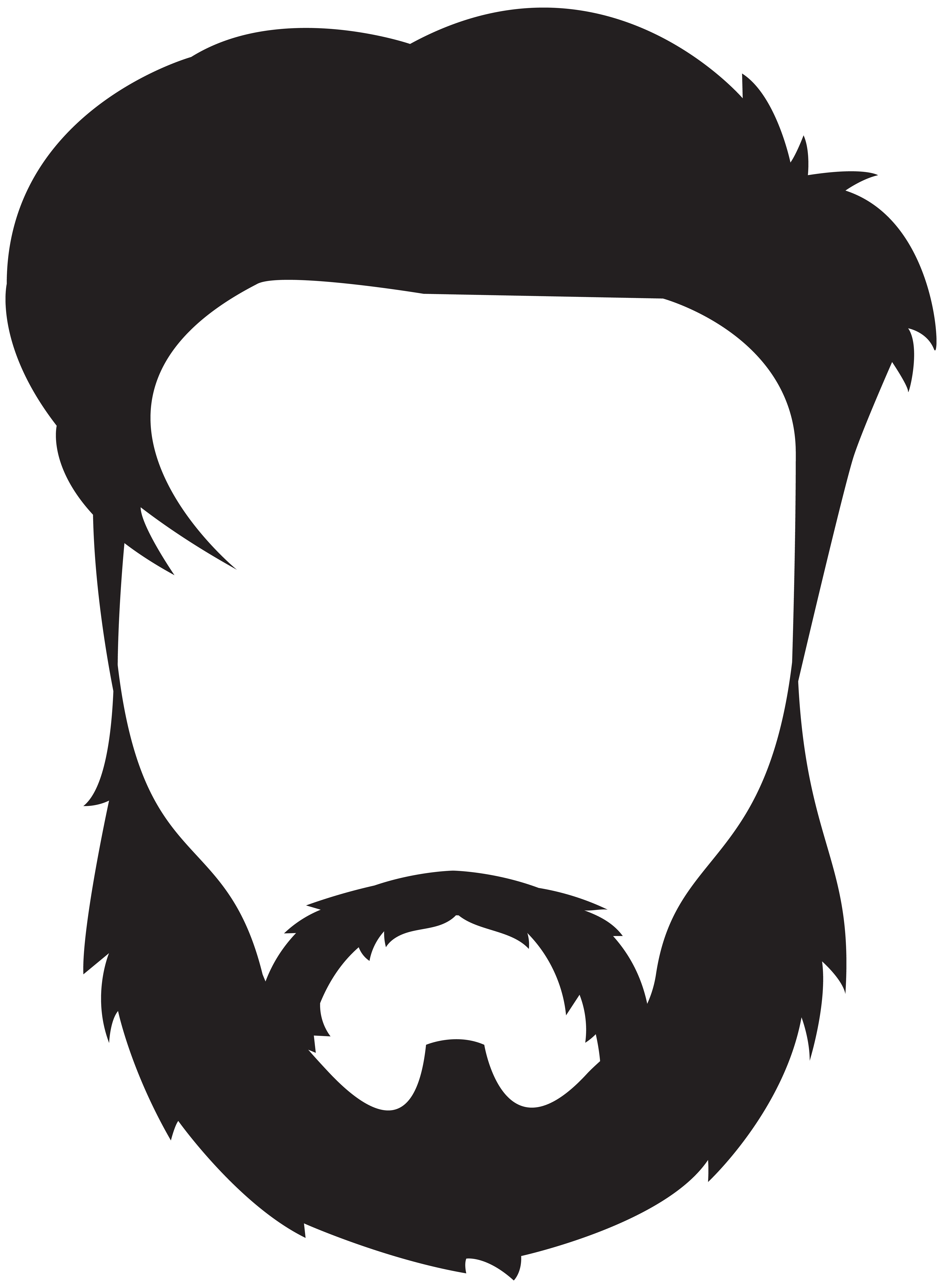 Man Hair Beard Mustache PNG Clip Art Image.