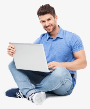 Man With Laptop Png PNG Images.