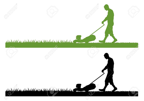 Man Mowing Lawn Clipart Free.