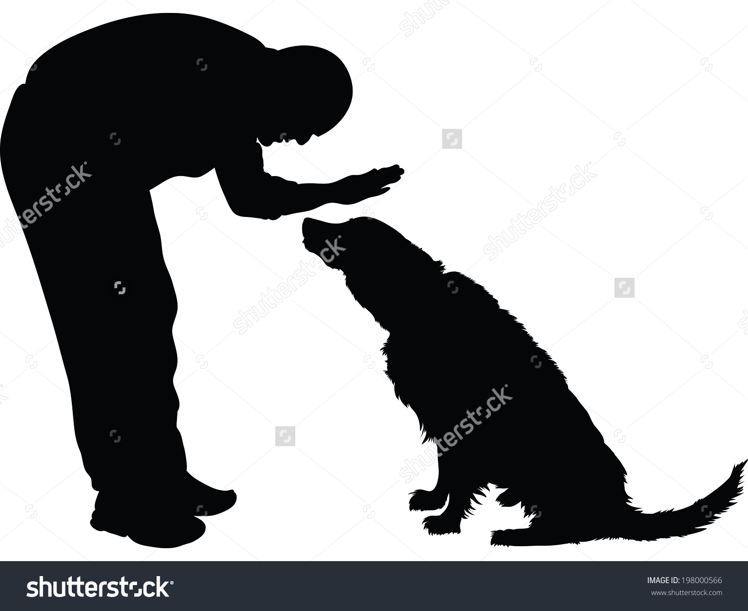 Showing post & media for Cartoon man petting dog.
