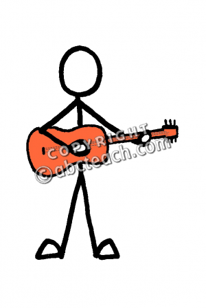 Playing Guitar Clipart.