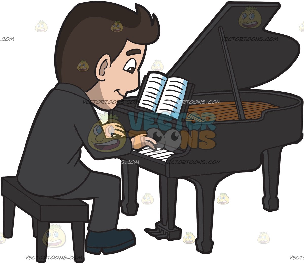 Man playing piano clipart 3 » Clipart Station.