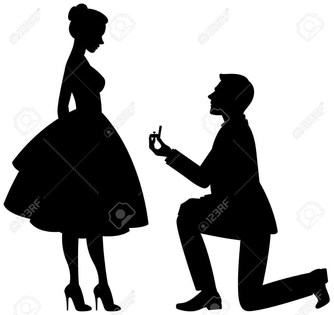 man proposing to woman clipart 10 free Cliparts | Download images on ...