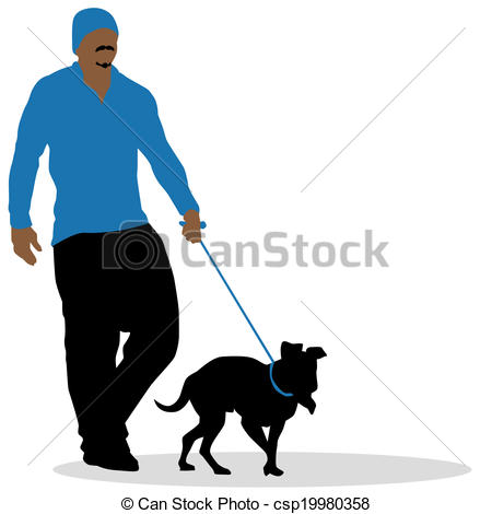Man Walking Dog.
