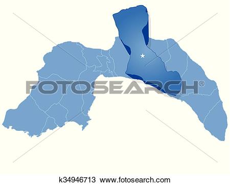 Clipart of Map of Antalya.