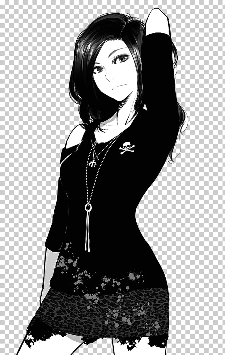 Anime Female Manga Drawing Punk rock, manga, anime character.