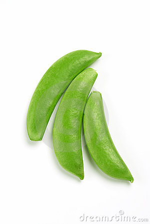 Sugar Snap Peas In A Row Stock Images.