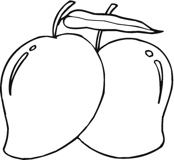 Mango Clipart Black And White Hd.