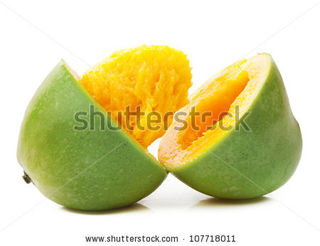 Glass Fresh Mango Juice Isolated On Stock Photo 126945716.