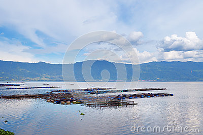 Lake Maninjau View, Bukittingi, West Sumatra, Indonesia Stock.