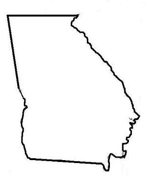 Ga State Outline Clipart.