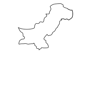 Black Outline Map of Pakistan clipart, cliparts of Black.