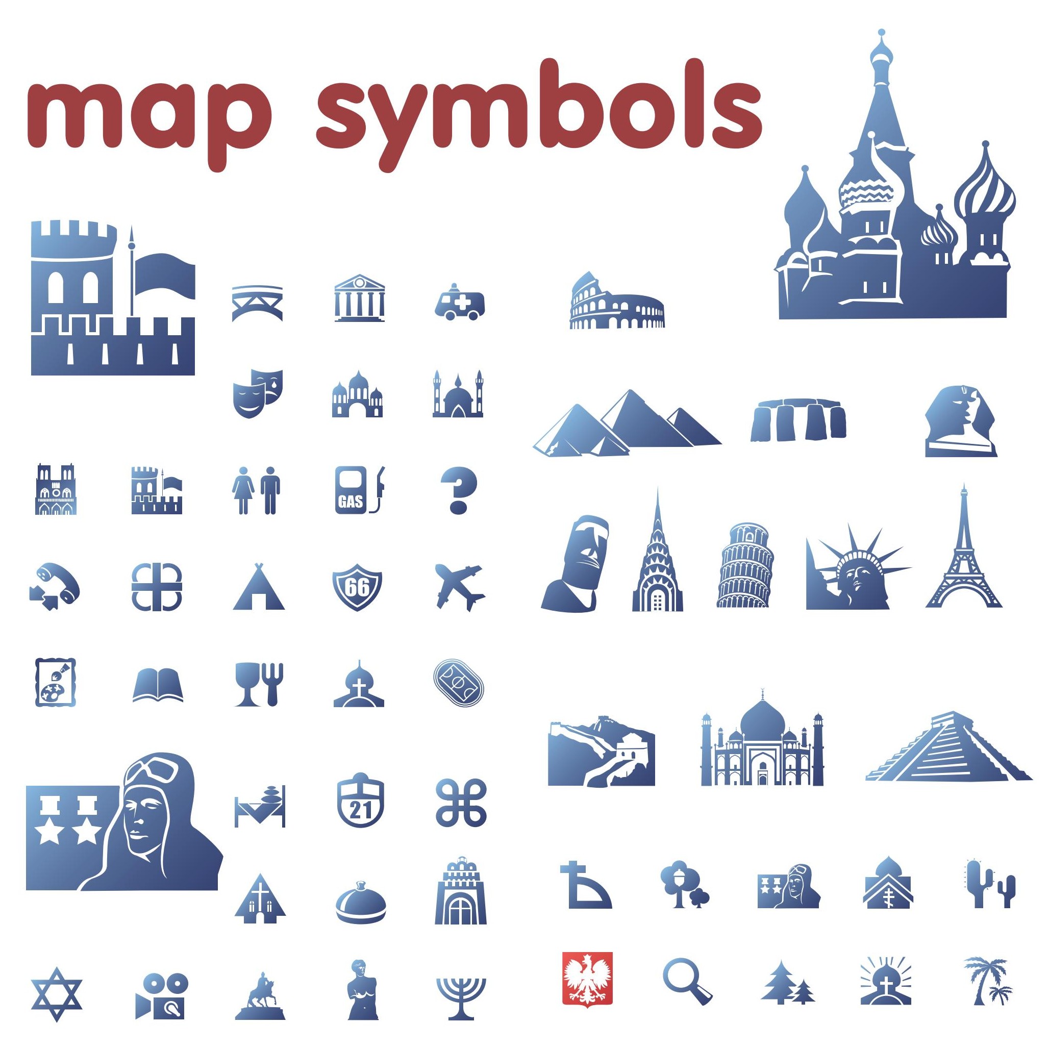 What Are Symbols On Maps