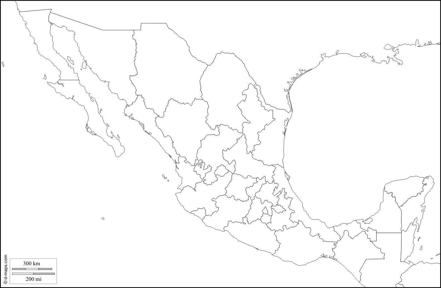 Free Blank Map Of Mexico, Download Free Clip Art, Free Clip.