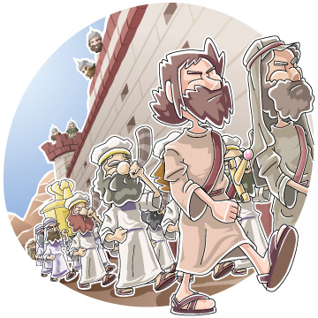 Christian clipArts.net _ March around the wall of Jericho.