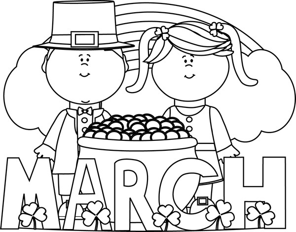 March Clipart Black And White.