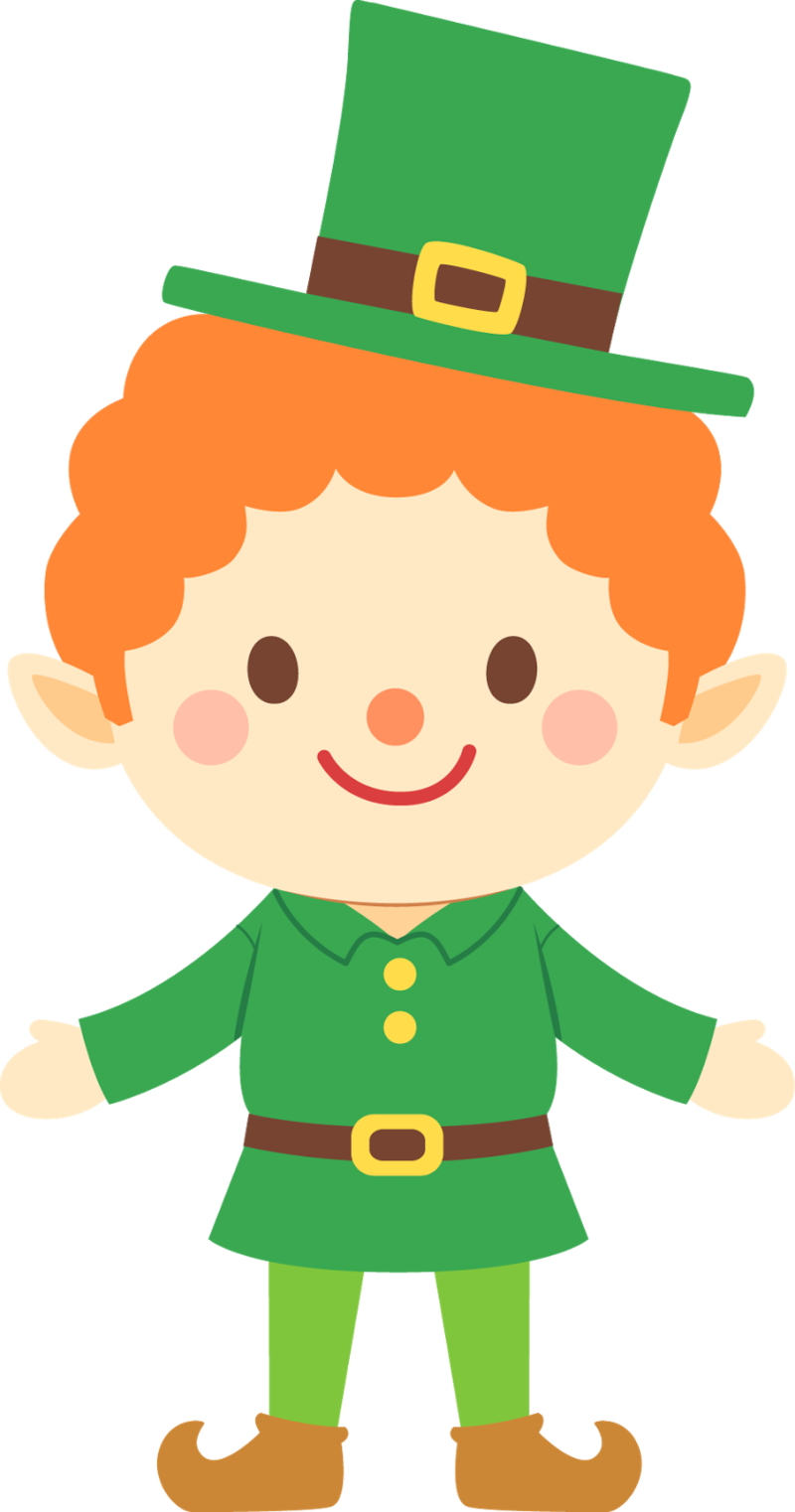 Download Free png March cute leprechaun clipart.