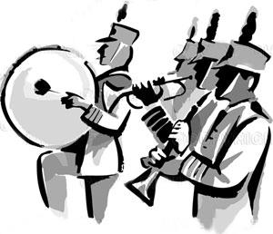 High School Marching Band Clipart.