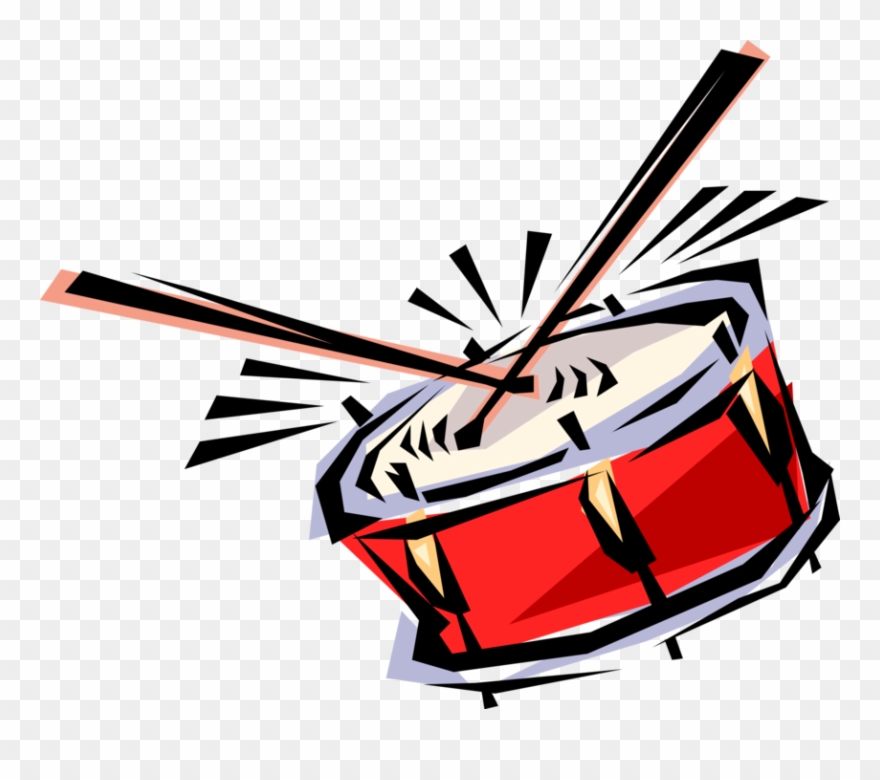 Vector Illustration Of Military Marching Drum Percussion.