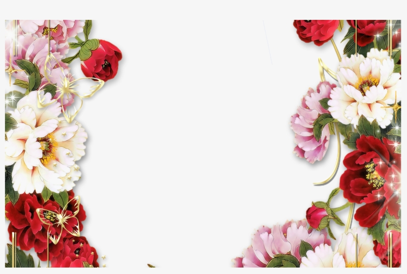 Transparent Gold Png Frame With Flowers Crafting Floral.