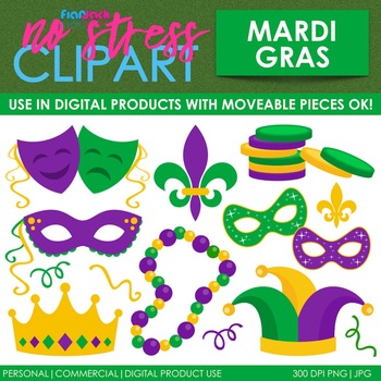 Mardi Gras Clip Art (Digital Use Ok!).