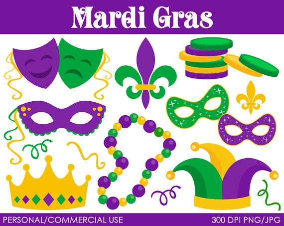 Mardi Gras Clipart Digital Clip Art Graphics for by.