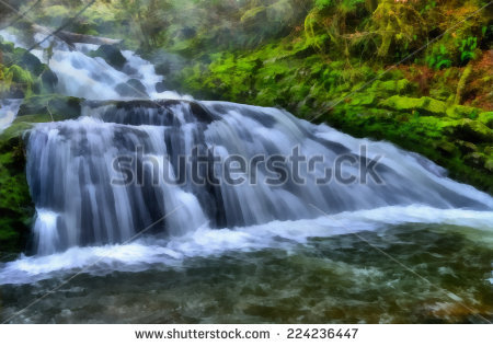 Flowing River Stock Photos, Royalty.