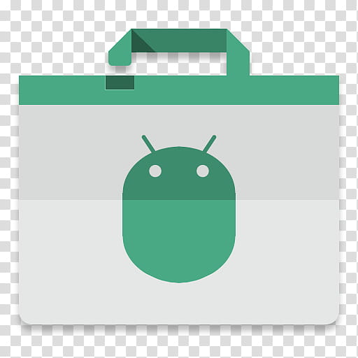 Android Lollipop Icons, Market Unlocker, green and white.