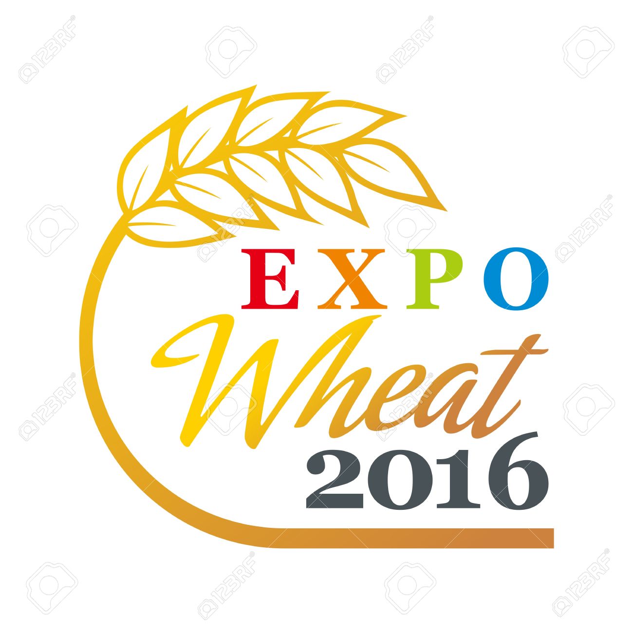 Wheat Abstract Market Plant Product Design Royalty Free Cliparts.
