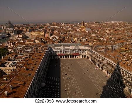 Stock Photo of Aerial view of Piazza San Marko in Venice 02e27953.