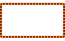 Marquee Theater Border Frame PNG.