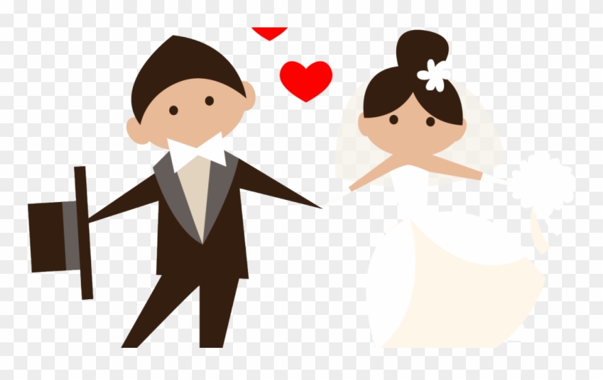 Wedding Couple Cartoon Png Clipart (#4214777).