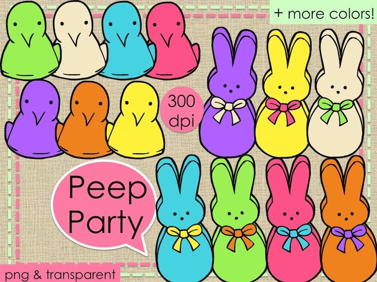 marshmallow peeps clipart free - Clipground