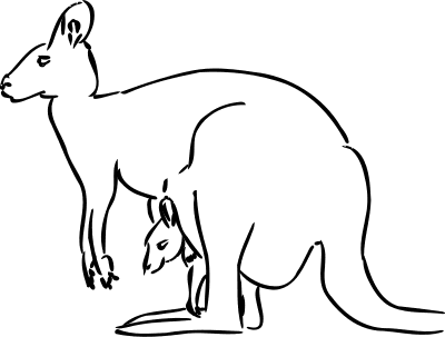 Free Kangaroo Clipart, 1 page of Public Domain Clip Art.