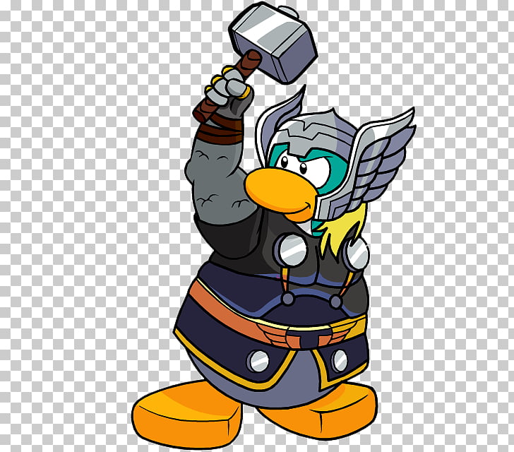 Club Penguin Thor Hulk Thanos, martillo thor PNG clipart.