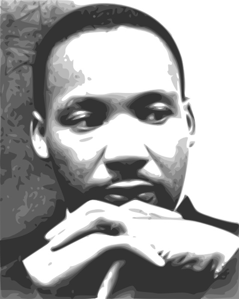 Martin Luther King Jr. clip art Vector clip art.