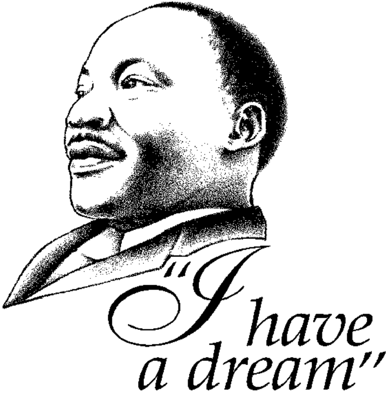 Download martin luther king jr black and white clipart 20 free ...