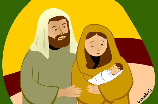 Mary Joseph And Baby Jesus Clipart.