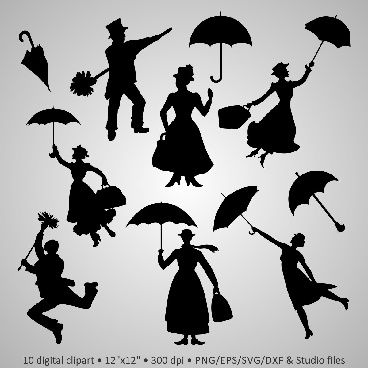 Download mary poppins silhouette clipart 10 free Cliparts ...