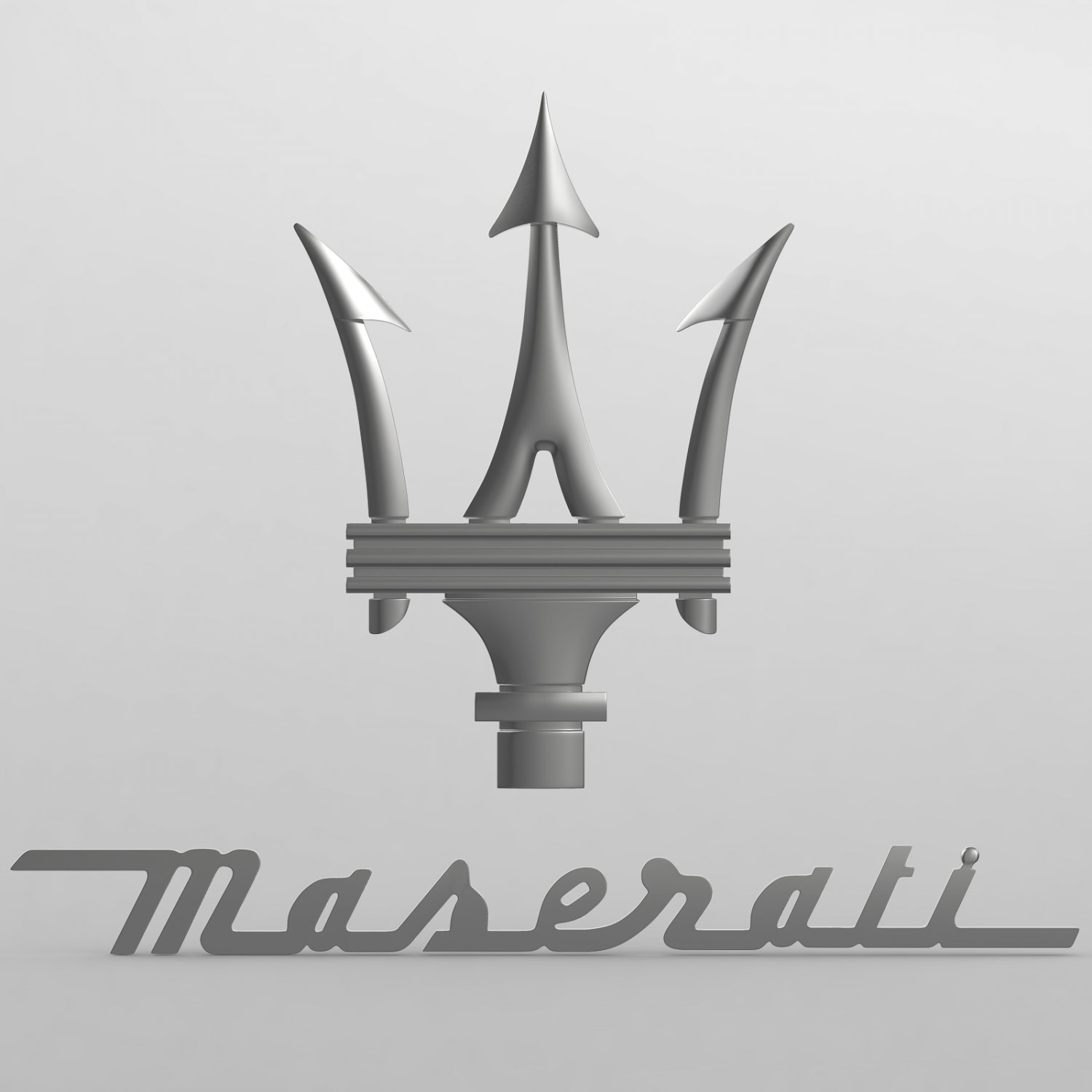 Maserati logo 3D Model in Parts of auto 3DExport.