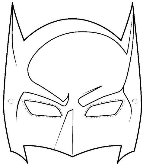 Sample Batman Mask Template.
